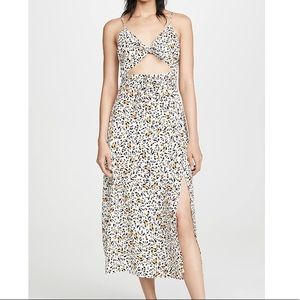 Printed Midi Cutout Dress